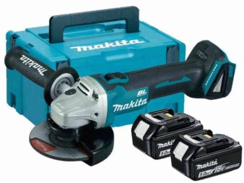 MAKITA aku kutna brusilica DGA506RTJ 2x 18V 5,0Ah + kovčeg