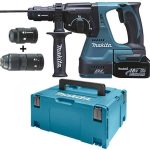 MAKITA aku Bušaći čekić DHR243RFJ 2xAku 18V 3,0Ah + kovčeg