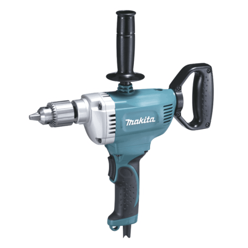 Makita DS4011 električna bušilica s crnim i plavim kućištem i metalnim nastavkom.