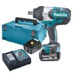 MAKITA aku udarni ključ DTW1001RTJ, prihvat 3/4″ 2xAku 18V 5,0Ah + Makpac