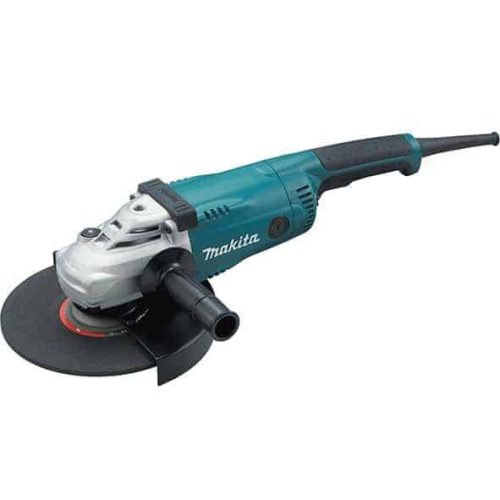 Makita GA9020 kutna brusilica s 230 mm diskom, plavi i crni dizajn, prikazana na bijeloj pozadini.