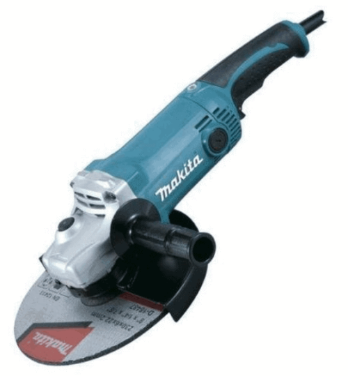 Makita GA9050R kutna brusilica s 230 mm diskom i ergonomskim dizajnom za profesionalnu upotrebu.