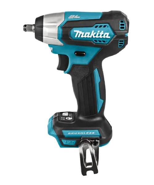 Makita DTW180Z aku udarni odvijač s crno-plavom kućištem i ergonomski oblikovanom ručkom.