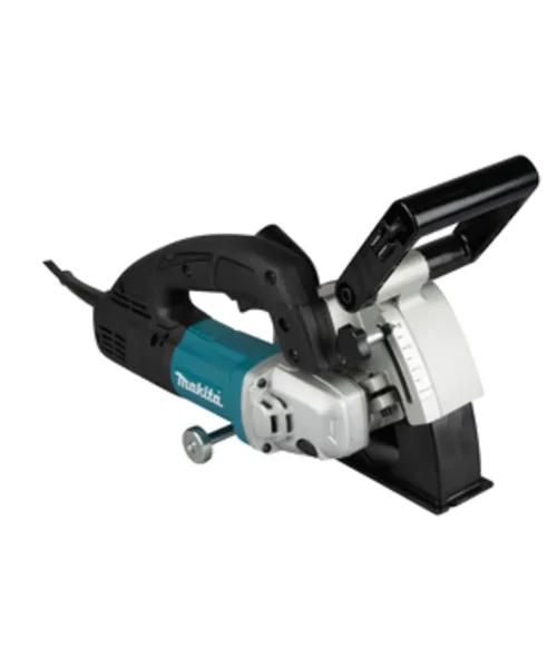 Makita glodalica za utore SG1251J s crnim i sivim kućištem i zaštitnim poklopcem.