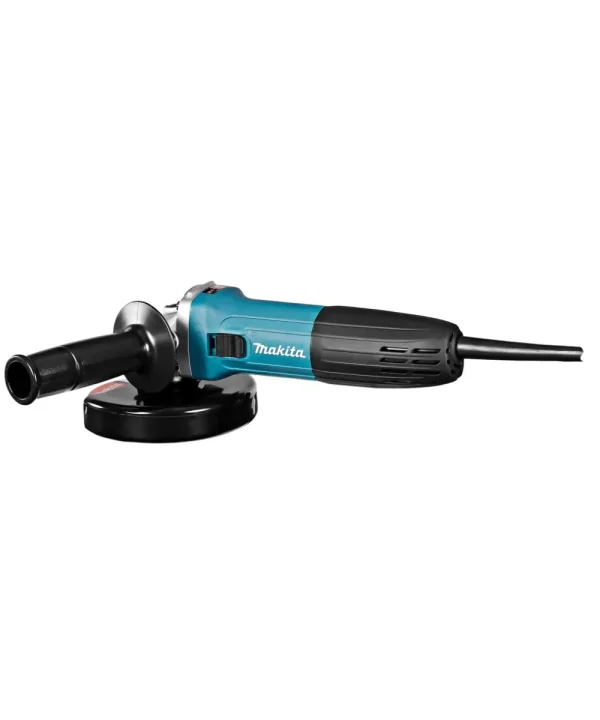 Makita GA5030R kutna brusilica 125 mm s plavim kućištem i crnim držačem, prikazana na bijeloj pozadini.