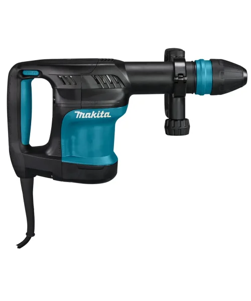 Makita HM0870C udarni čekić s crno-plavim dizajnom i ergonomski oblikom za teške radove.