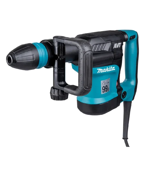 Makita HM0871C udarni čekić s crno-turquoise kućištem i ergonomski dizajniranim držajem.