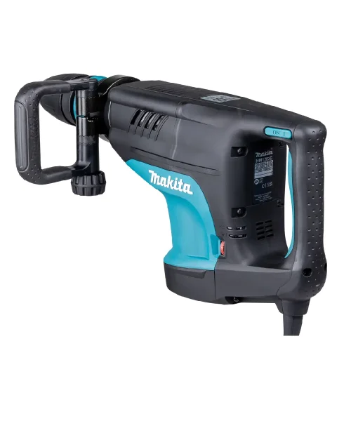 Makita HM1203C udarni čekić s crnim i plavim detaljima, ergonomski držač i priključak za kabel.