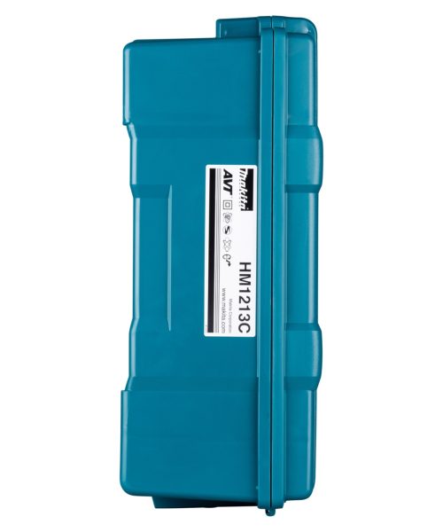 Plava kutija za alat Makita HM1213C s oznakom modela i brenda.