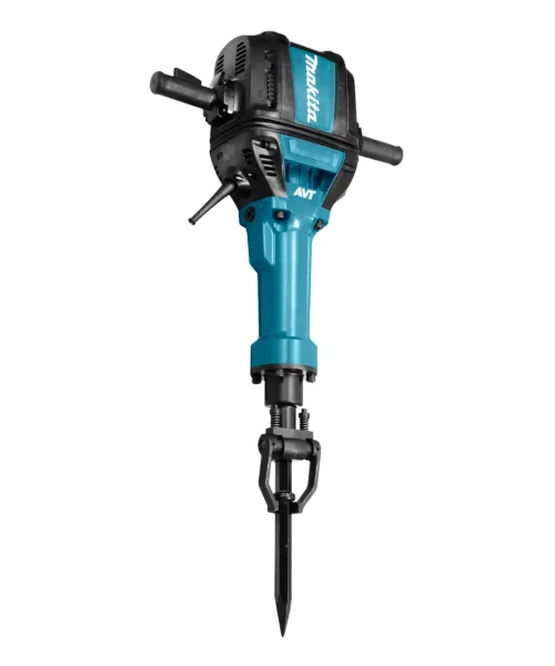 Makita HM1812 udarni čekić s plavom i crnom bojom, dugim drškom i priključkom za bušenje ili razbijanje.