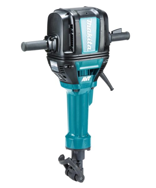 Makita HM1812 udarni čekić s dvjema ručkama i priključkom za vuču, plavi i crni dizajn.
