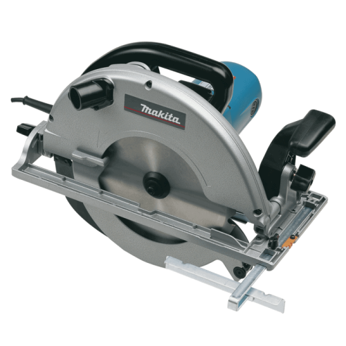 Makita 5103R ručna kružna pila s crnim i plavim kućištem i metalnim oštricama za rezanje.