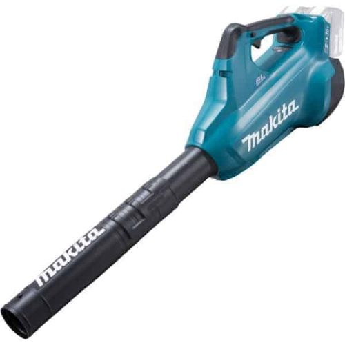 Makita DUB362Z aku puhalo s crnim nastavkom i plavom kućištem.
