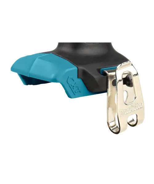Makita TW140DZ aku udarni odvijač s plastičnim kućištem i metalnim nastavkom za pričvršćivanje.