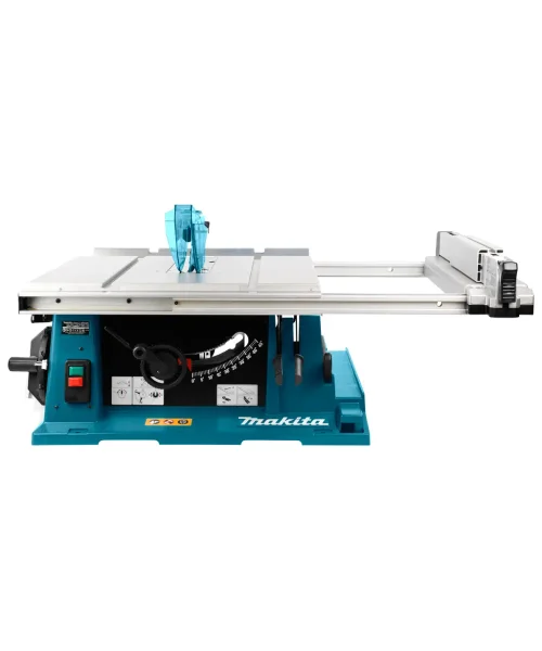 Makita 2704N stolna kružna pila s vodilicom i zaštitom za rezanje drva.