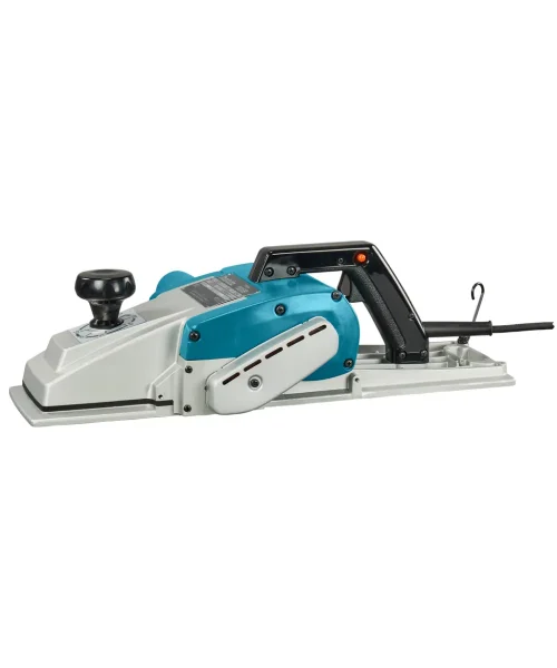 Makita 1806B tesarska blanja za rezanje drva i metala, plava i crna boja, s ručkom i motorom.