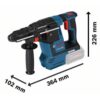BOSCH aku bušaći čekić GBH 18V-26 2xAku 18V 6,0Ah + kovčeg + sustav za usisavanje prašine