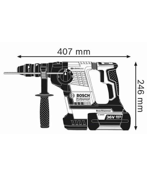 BOSCH aku bušaći čekić GBH 36 VF-LI Plus 2xAku 36V 4,0Ah + L-BOXX