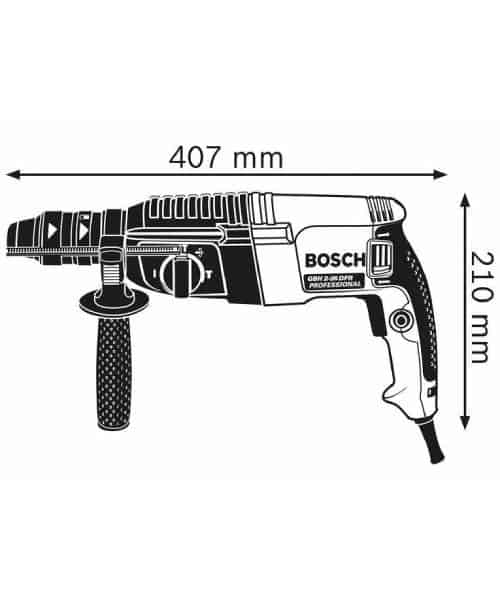 BOSCH bušaći čekić GBH 2-26 DFR + kovčeg + izmjenjiva stezna glava