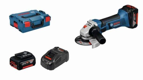 BOSCH aku kutna brusilica GWS 18-125 V-LI 2xAku 18V 5,0Ah + L-BOXX