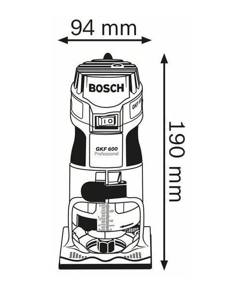 BOSCH glodalica rubova GKF 600 + kovčeg