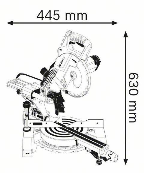 BOSCH potezno-nagibna pila GCM 800 SJ