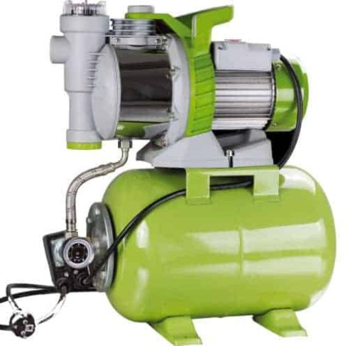 Hidropak s filterom za vodu KING K-90049B INOX ECO GARDEN, zeleno-bijeli model s pumpom i spremnikom.