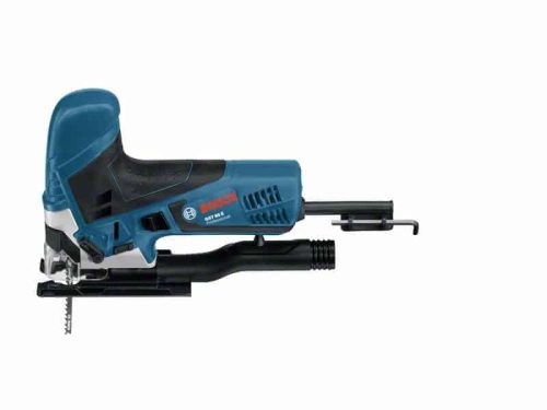 Bosch GST 90 E ubodna pila s plastičnim kućištem i nastavkom za rezanje.