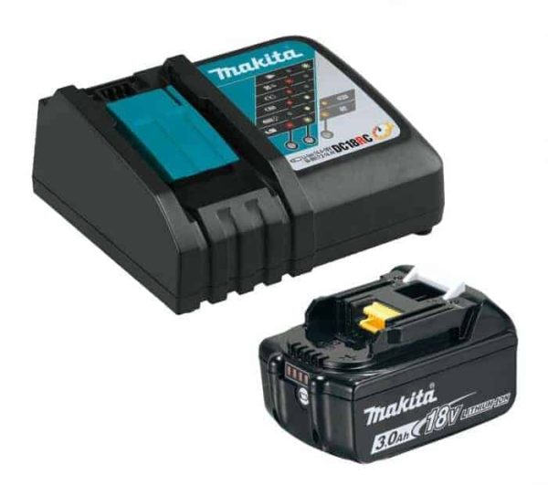 Makita DC18RC punjač i 18V 3,0Ah baterija za električne alate.