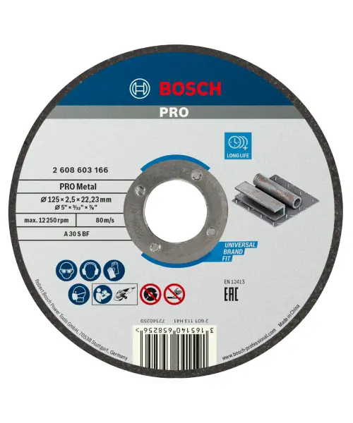 BOSCH rezna ploča za metal ravna Standard 125×2,5 mm