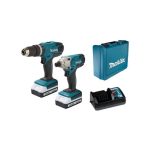 MAKITA aku set DK18015X3 – udarna bušilica HP457 + udarni odvijač TD127 2xAku 18V 1,5Ah + kovčeg