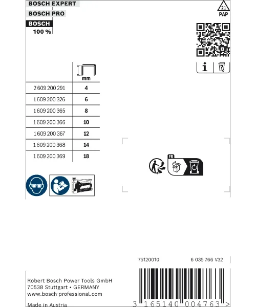 BOSCH set spajalica 11,4×10 mm, 1000 kom, tip 53 (1)