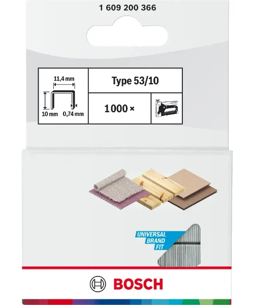 BOSCH set spajalica 11,4×10 mm, 1000 kom, tip 53