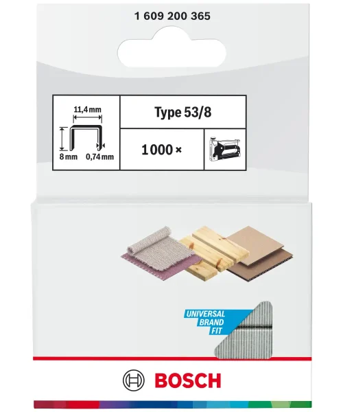 BOSCH set spajalica 11,4×8 mm, 1000 kom, tip 53