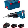 BOSCH aku recipročna pila GSA 18 V-LI 2xAku 18V 5,0Ah + L-BOXX