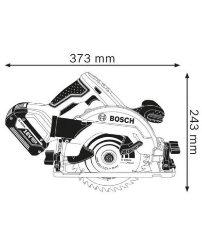 BOSCH aku ručna kružna pila GKS 18V-57 G + L-BOXX