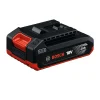 Bosch GBA 18V 2,0Ah akumulator s crvenim i crnim kućištem i oznakama kapaciteta i napona.
