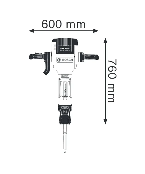 BOSCH udarni čekić PRO GSH 27 VC (2)