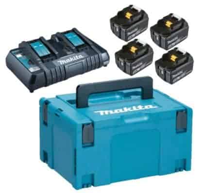 Makita aku POWER SET 4xAku 18V 5,0Ah 1xDC18RD + kovčeg 197626-8