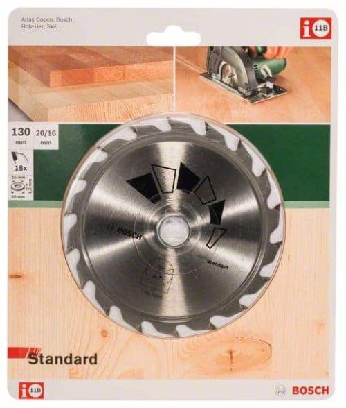BOSCH list kružne pile STANDARD 130×20 mm – 18 zuba