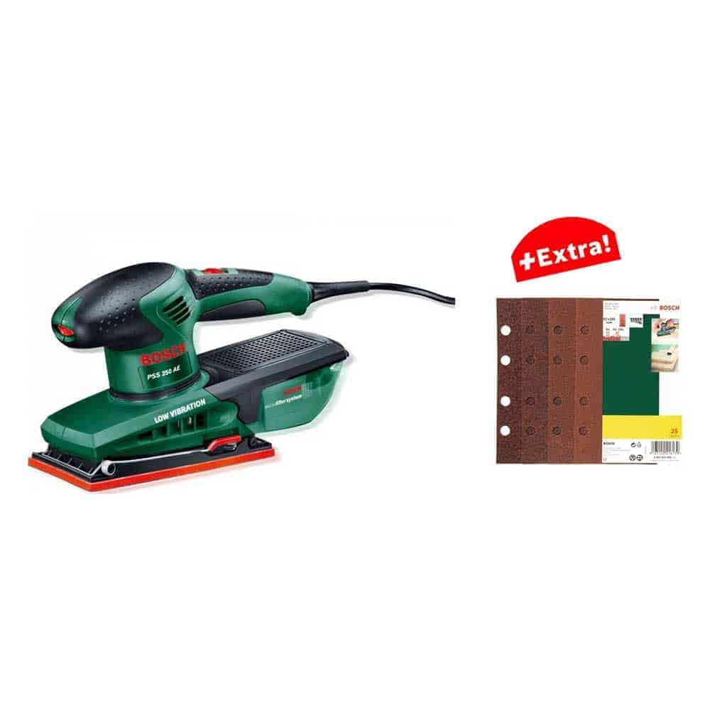 BOSCH oscilirajuća brusilica PSS 250 AE + 25 dijelni set brusnih listova BOSCH oscilirajuća brusilica PSS 250 AE + 25 dijelni set brusnih listova