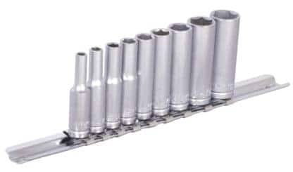 UNIOR set dugih nasadnih ključeva 1/4″ na zakački