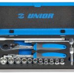 UNIOR set nasadnih ključeva i pribora 1/4" u metalnoj kutiji 4-13/16