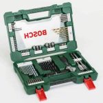 BOSCH 83-dijelni V-Line TiN set svrdla i bitova s LED baterijskom svjetiljkom i francuskim ključem