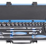 UNIOR set nasadnih dvanaesterokutnih ključeva i pribora 1/2" u metalnoj kutiji 10-32/24