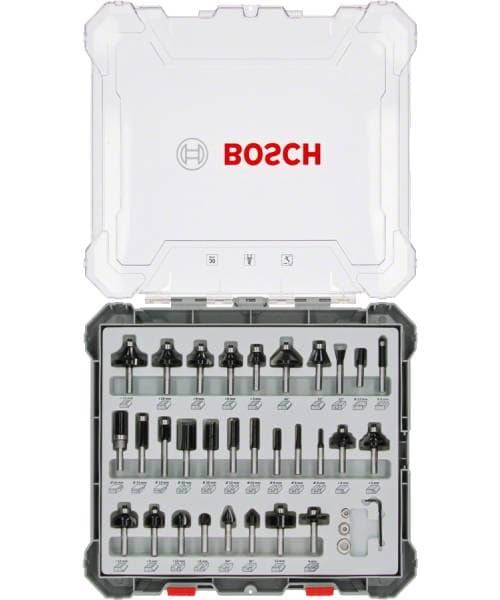 BOSCH 30-dijelni set mješovitih glodala 6 mm prihvat