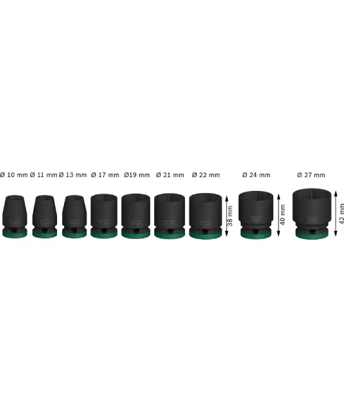 BOSCH 9-dijelni set nasadnih ključeva 1/2″ 10-27