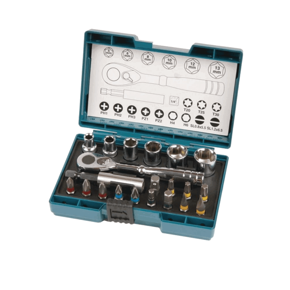 MAKITA 21-dijelni set bitova i nasadnih ključeva sa račnom B-54081