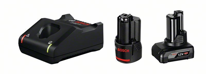 BOSCH aku set 1xAku GBA12V 4,0Ah + 1xAku GBA12V 2,0Ah + GAL 12V-40
