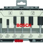 BOSCH  6-dijelni set glodala za drvo 1/4 inča prihvat